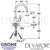 Grohe Concetto Single-Lever Sink Mixer Dimensions
